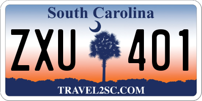 SC license plate ZXU401