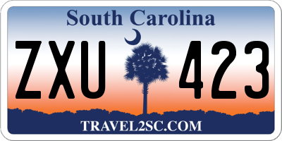 SC license plate ZXU423