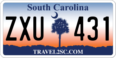SC license plate ZXU431
