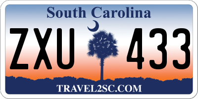 SC license plate ZXU433