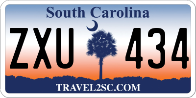 SC license plate ZXU434
