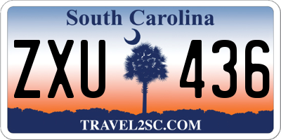SC license plate ZXU436
