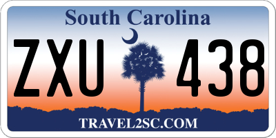 SC license plate ZXU438