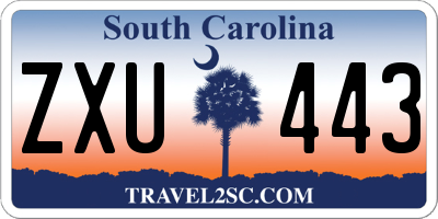 SC license plate ZXU443