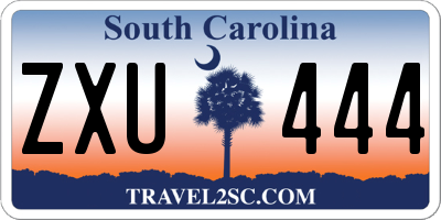 SC license plate ZXU444
