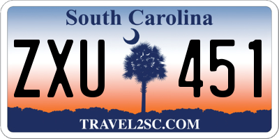 SC license plate ZXU451