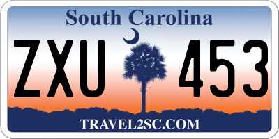 SC license plate ZXU453