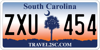SC license plate ZXU454