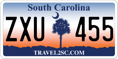 SC license plate ZXU455