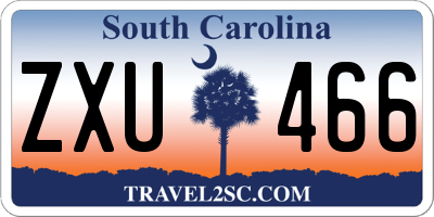 SC license plate ZXU466