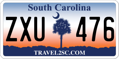 SC license plate ZXU476