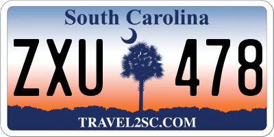 SC license plate ZXU478