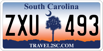 SC license plate ZXU493