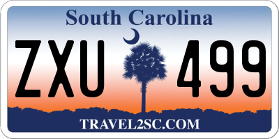 SC license plate ZXU499