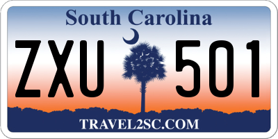 SC license plate ZXU501