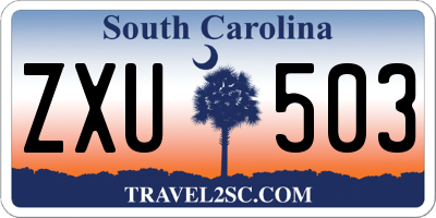 SC license plate ZXU503