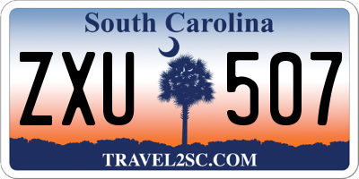 SC license plate ZXU507