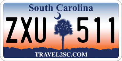 SC license plate ZXU511