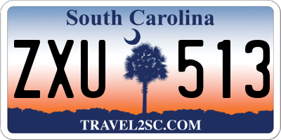 SC license plate ZXU513