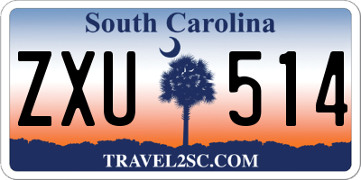 SC license plate ZXU514