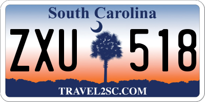 SC license plate ZXU518