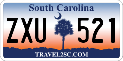 SC license plate ZXU521