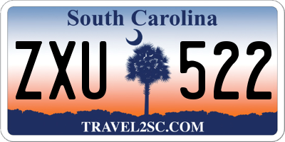 SC license plate ZXU522