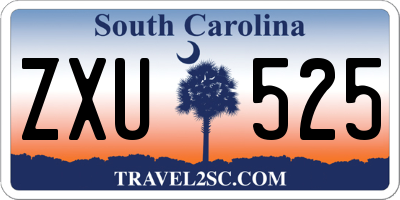 SC license plate ZXU525