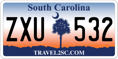 SC license plate ZXU532