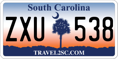 SC license plate ZXU538