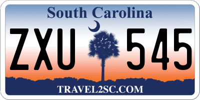 SC license plate ZXU545