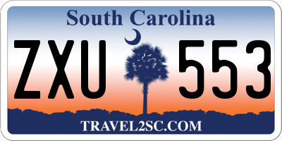 SC license plate ZXU553