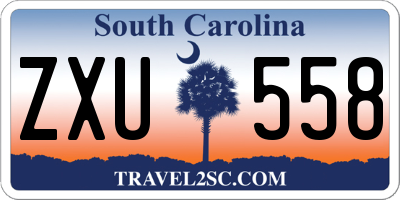 SC license plate ZXU558