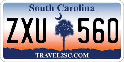 SC license plate ZXU560