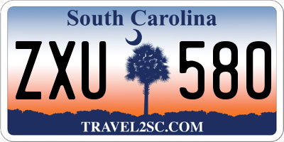 SC license plate ZXU580