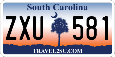 SC license plate ZXU581