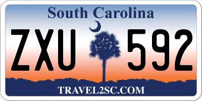 SC license plate ZXU592