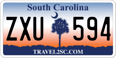 SC license plate ZXU594