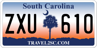 SC license plate ZXU610