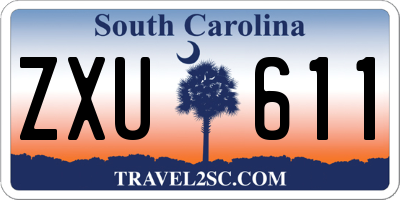 SC license plate ZXU611