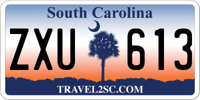 SC license plate ZXU613