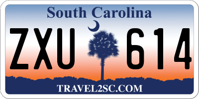 SC license plate ZXU614