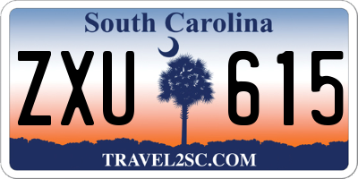 SC license plate ZXU615