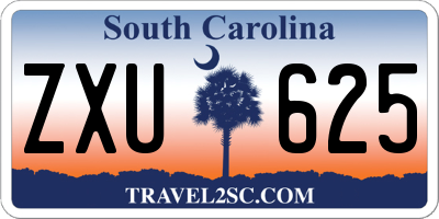SC license plate ZXU625
