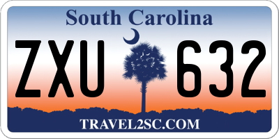SC license plate ZXU632