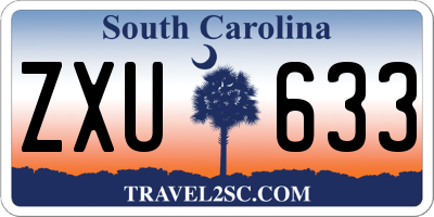 SC license plate ZXU633
