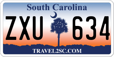 SC license plate ZXU634