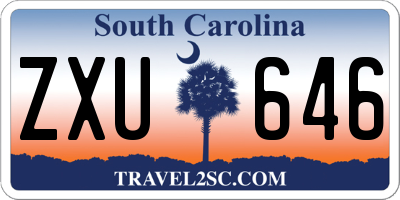 SC license plate ZXU646