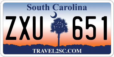 SC license plate ZXU651