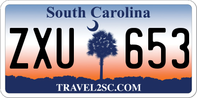 SC license plate ZXU653